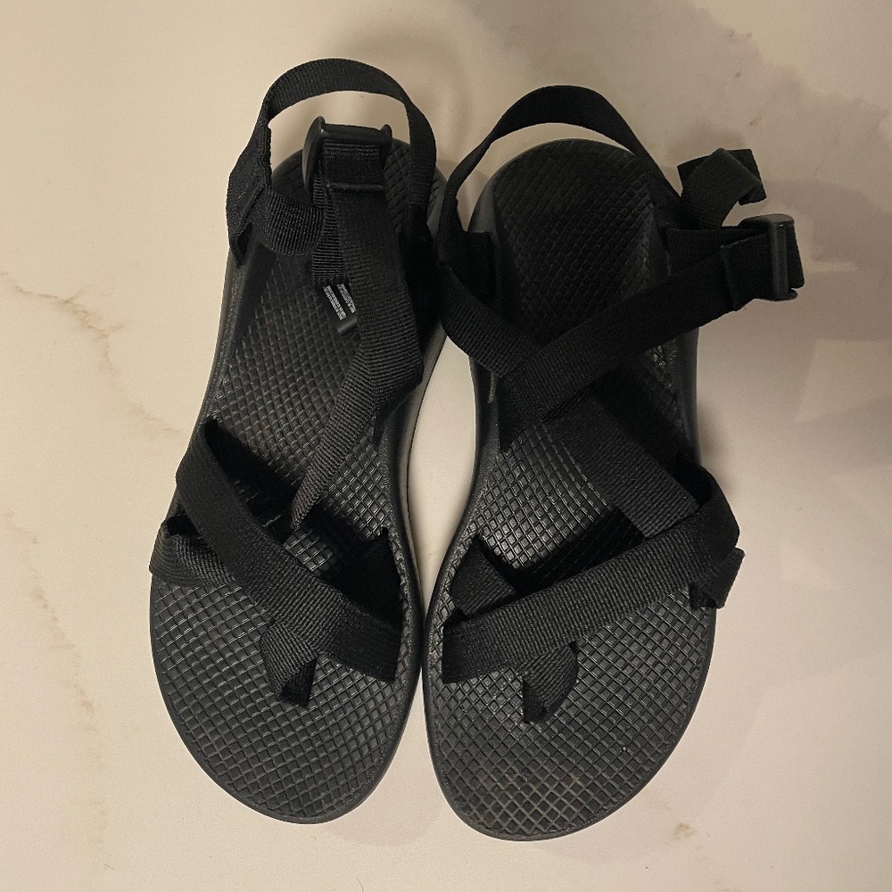 Chaco Black Z/Cloud Strappy Sandals